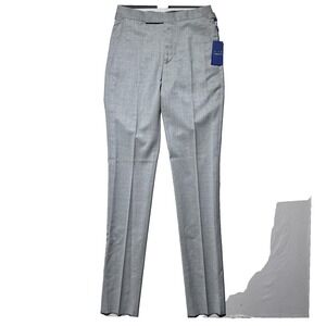 Polo Ralph Lauren Dress Pants Mens 28 Gray 100% Wool Waist Adjusters Unhemmed